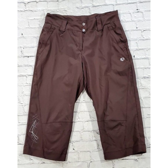 Pearl Izumi Pants - Pearl Izumi Cycling Capri Pants Brown Flat Front Straight Leg WOMENS SZ LARGE